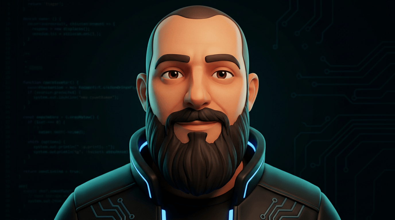 Stylizowany portret 3D Macieja Strączkowskiego